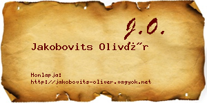 Jakobovits Olivér névjegykártya